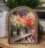 Arch Top Flower Shop Framed Art