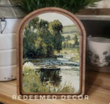 Arch Top Green River Framed Art
