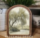 Arch Top Willow Tree Framed Art