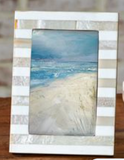 4 X 6 Beige Stripe Resin Photo Frame