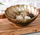 9 Ant. Brass Deco Bowl