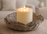 Grey Wash Willow Scallop Trays