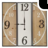 Wooden Clock S/3