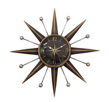 Metal Sunburst Wall Clock