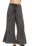 Exposed-seam Flare Hem Pants With Pockets
