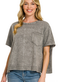 Halo Snow Washed Oversized Top