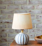 10 Beige Wash Stripe Lamp