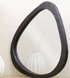 22 Black Wooden Abstract Mirror