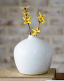 6.1 White Ceramic Vase