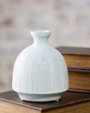 6 White Stripe Vase