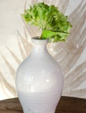 8.5 White Tear Drop Vase