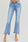 Risen - High Rise Crop Straight Slim Jeans