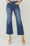 Risen - High Rise Crop Straight Jeans