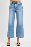 Risen - High Rise Crop Wide Jeans