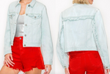 Risen - Ruffle Detailed Denim Jacket