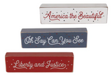 Mdf Patriotic Block Decor