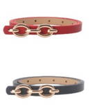 Double Chain Buckle Fashion Belt