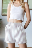 Urban Ribbed Stripe Casual Short