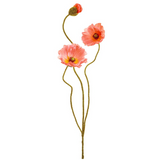24.4poppy Spray W/2flw & 1bud