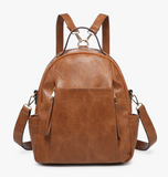 Lillia Convertible Backpack In Brown