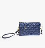 Riley Puffer Crossbody/wristlet In Navy