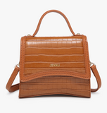 Dubai Crocodile Crossbody In Brown