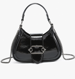 Malia Buckle Crossbody In Black