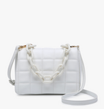 Hayden Quilted Crossbody In White