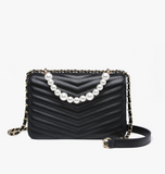 Ira Chevron Crossbody In Black