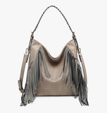 Sav Fringe Hobo In Grey