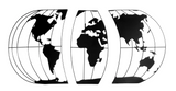 World Map Wall Art Metal Frame 3 Pc
