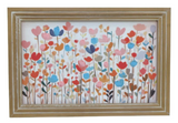 Canvas Flower Patch Art In Wood Frame