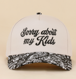 Sorry About My Kids Two Tone Snapback Hat