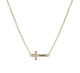 G G Sideways Cross Simple Neck Len:16+3in