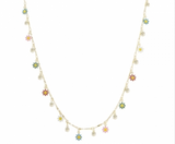 Mu-g G Flower Multi Charm Neck Len:15+3in