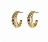 Cr-g G Crescent Hoop Post Earring  Size:0.3x1in