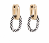 Mp Mp 2tone Rope Link Earring  Size:0.5x1.13in