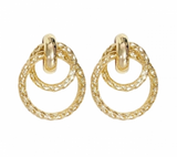 G G Double Loop Post Earring  Size:1.18x1.33in