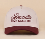 Brunettes Have More Fun Two-tone Canvas Cotton Cap