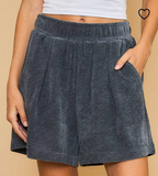 Textured Knit Striped Shorts