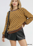 Abstract Print Crew Neck