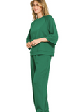 Scuba 3/4 Sleeve Pullover & Pants Set