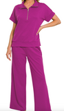 Scuba High Neck Half Zip Top & Pants Set
