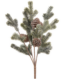 15snowed Pine Bush W/pinecone