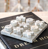 Beige Marble Tic Tac Toe