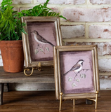 2 Asst 5 X 7 Bird Framed Wall Art