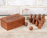 5 Acacia Wood Bowling Game