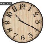 Wood Wall Clock 24w, 24h