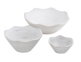Wd Decratv Bowl Wht  12, 9, 6w