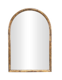 Wd Mtl Resin Arch Wall Mirror Gld 24w, 36h